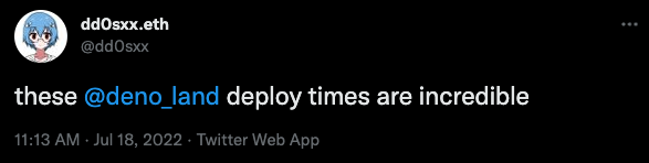 these deno deploy times are incredible