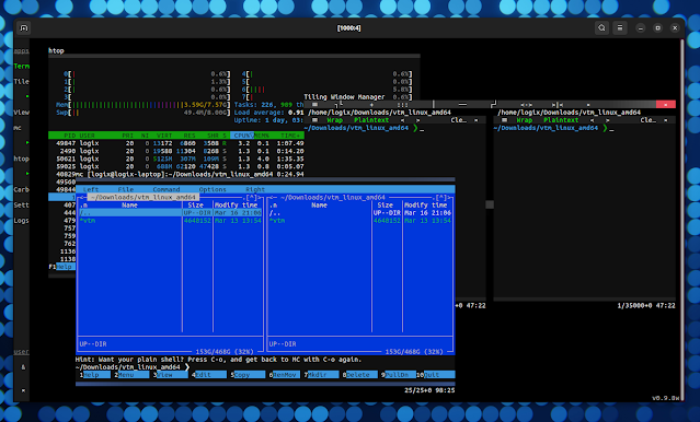 vtm desktop environment in a terminal